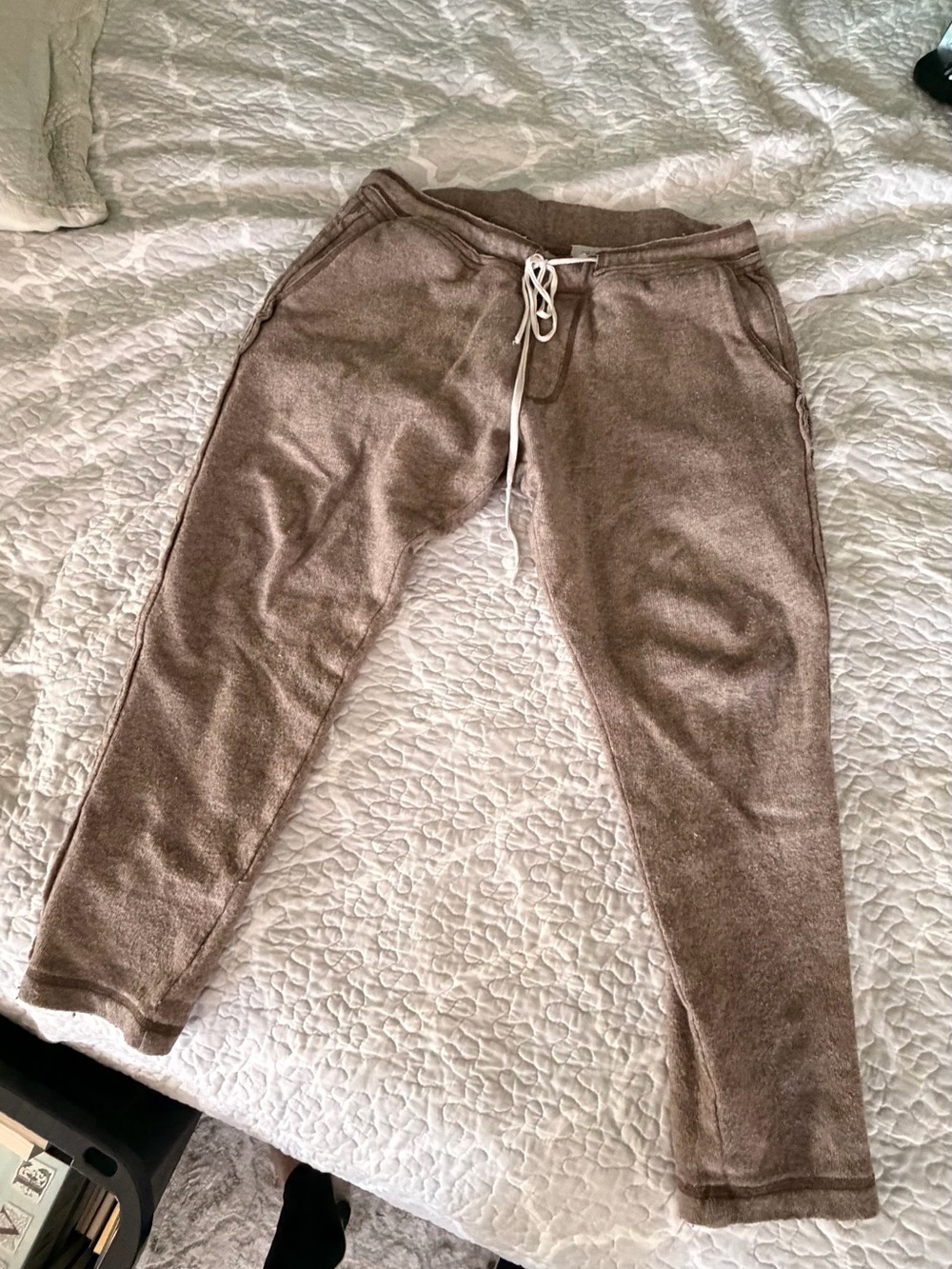 Greg Lauren Brown Drawstring Jogger Pants